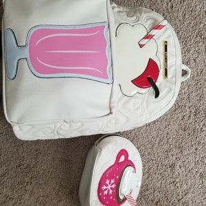 Betsy Johnson Milkshake backpack and makeup bag